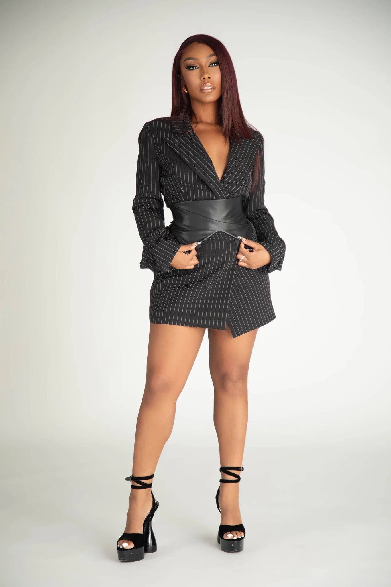 Juliette Black Faux Leather Corset Belt Apparel & Accessories Ellaé Lisqué