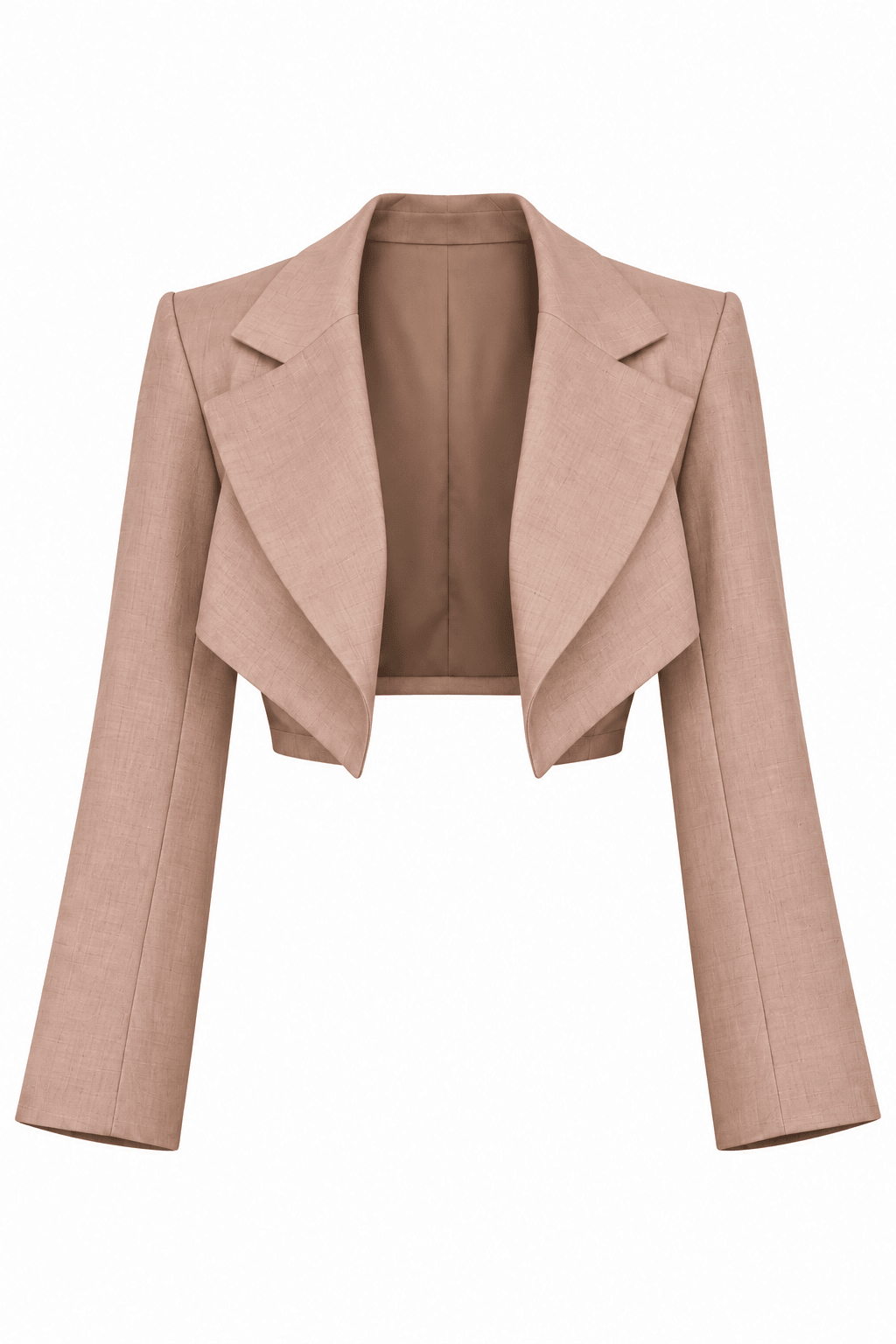 Mina Brown Cropped Blazer Jacket - Ellaé Lisqué