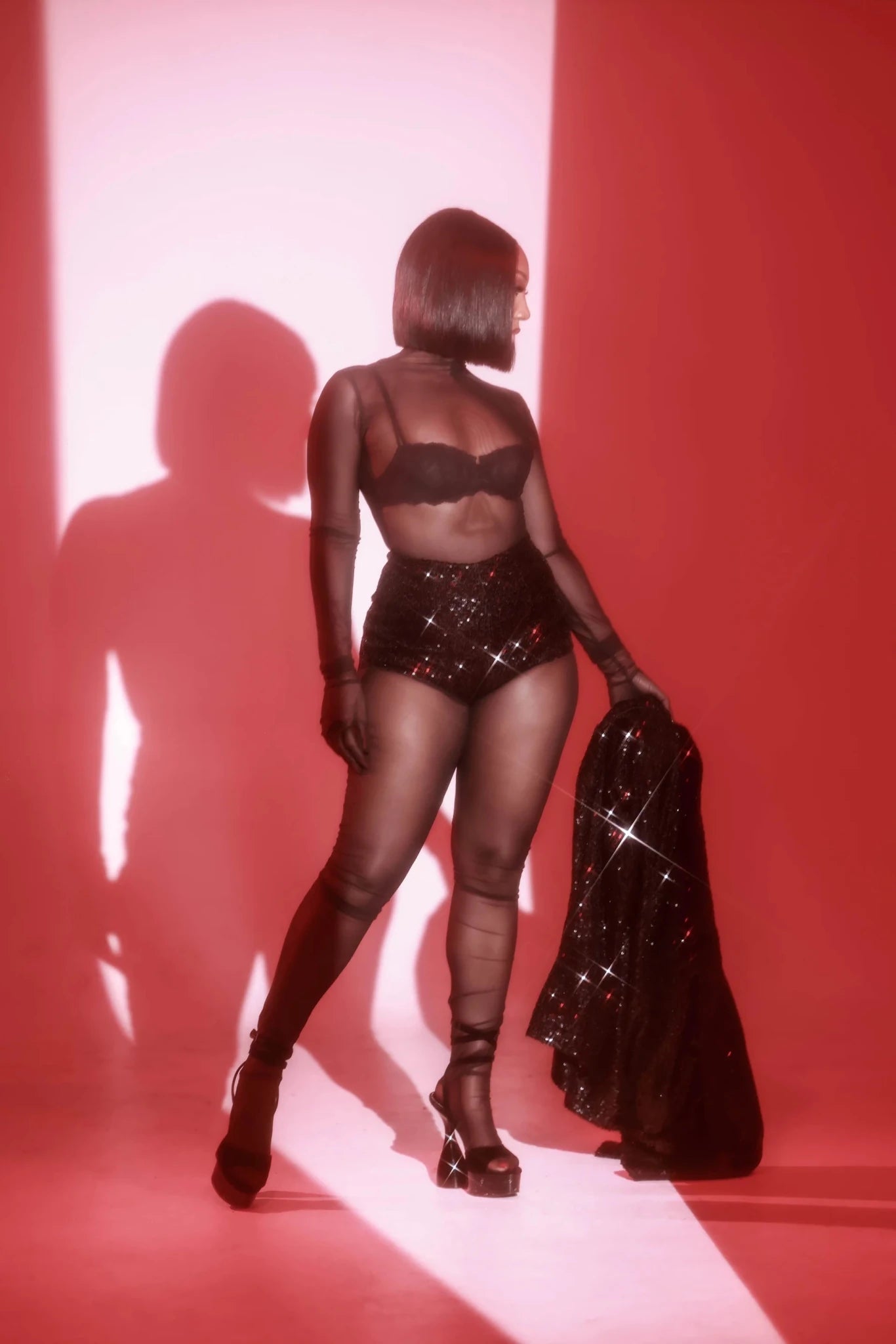 Molly Black Full Mesh Bodysuit Clothing Ellaé Lisqué