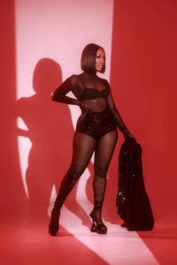 Molly Black Full Mesh Bodysuit Clothing Ellaé Lisqué