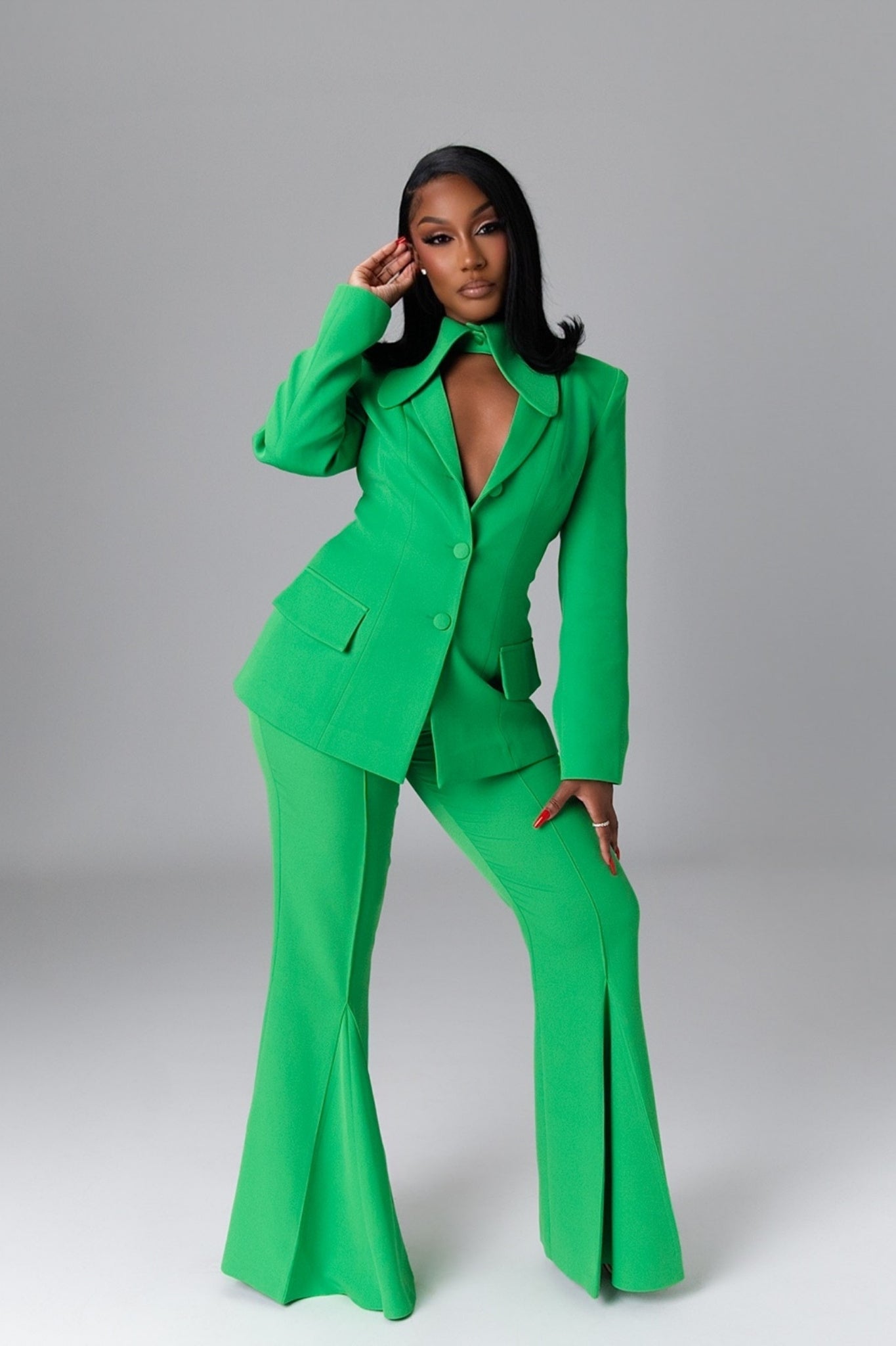 Monet Green Power Suit Clothing Ellaé Lisqué