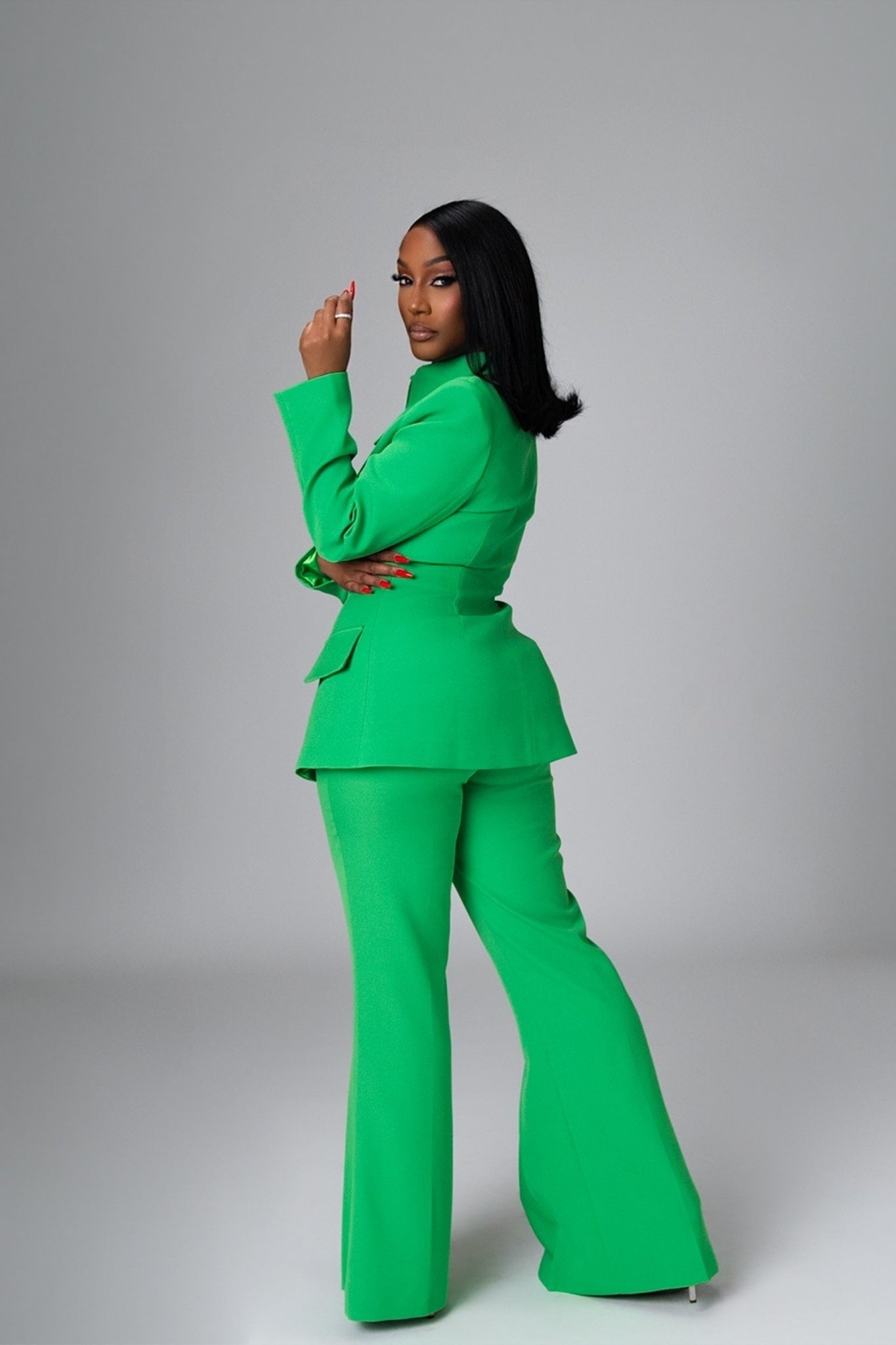 Monet Green Power Suit Clothing Ellaé Lisqué