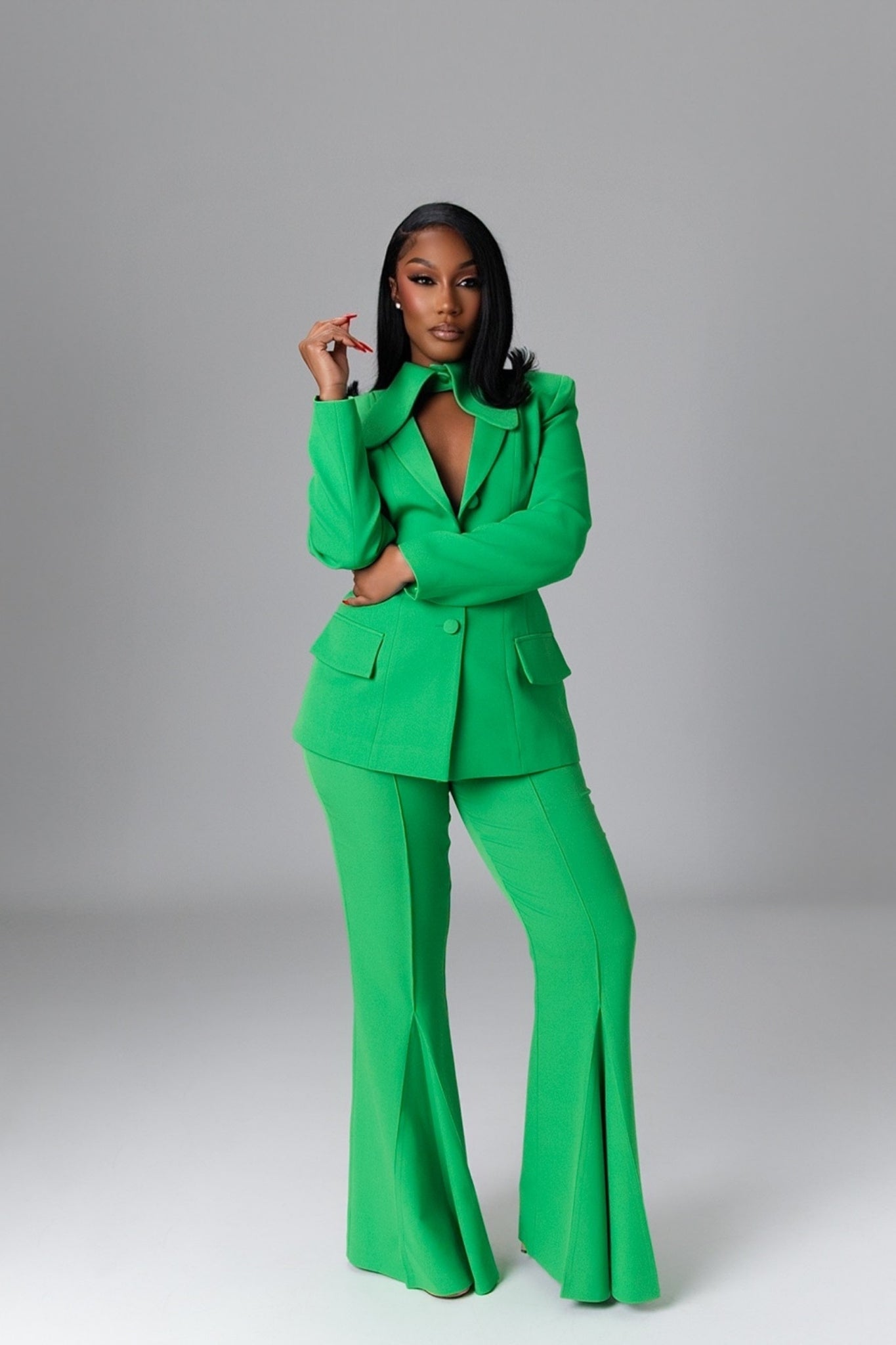 Monet Green Power Suit Clothing Ellaé Lisqué
