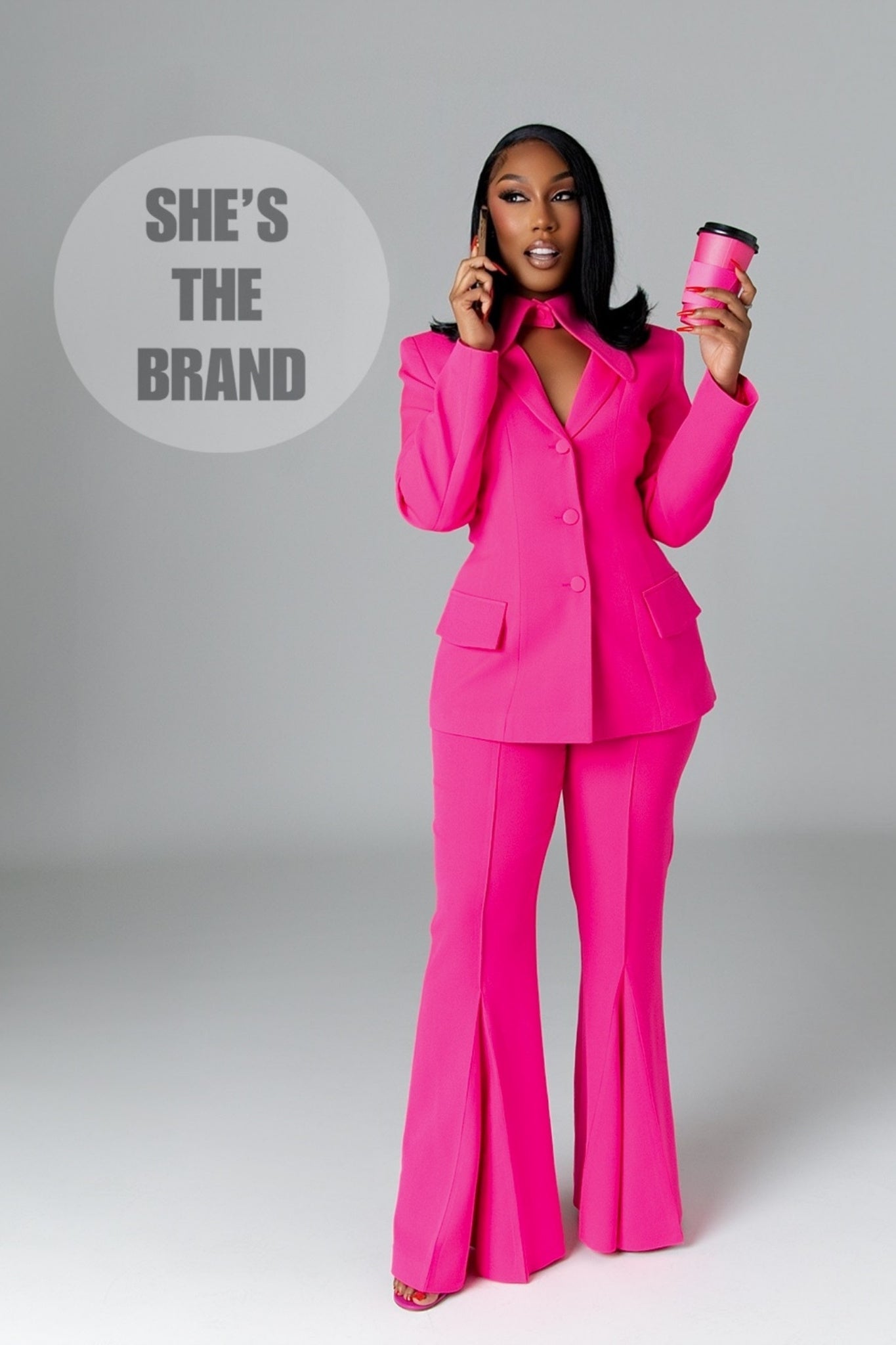 Monet Hot Pink Power Suit XS