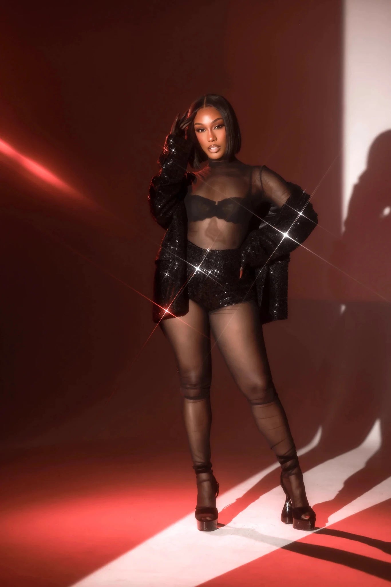 Nia Black 2-Piece Blazer Shorts Set Clothing Ellaé Lisqué