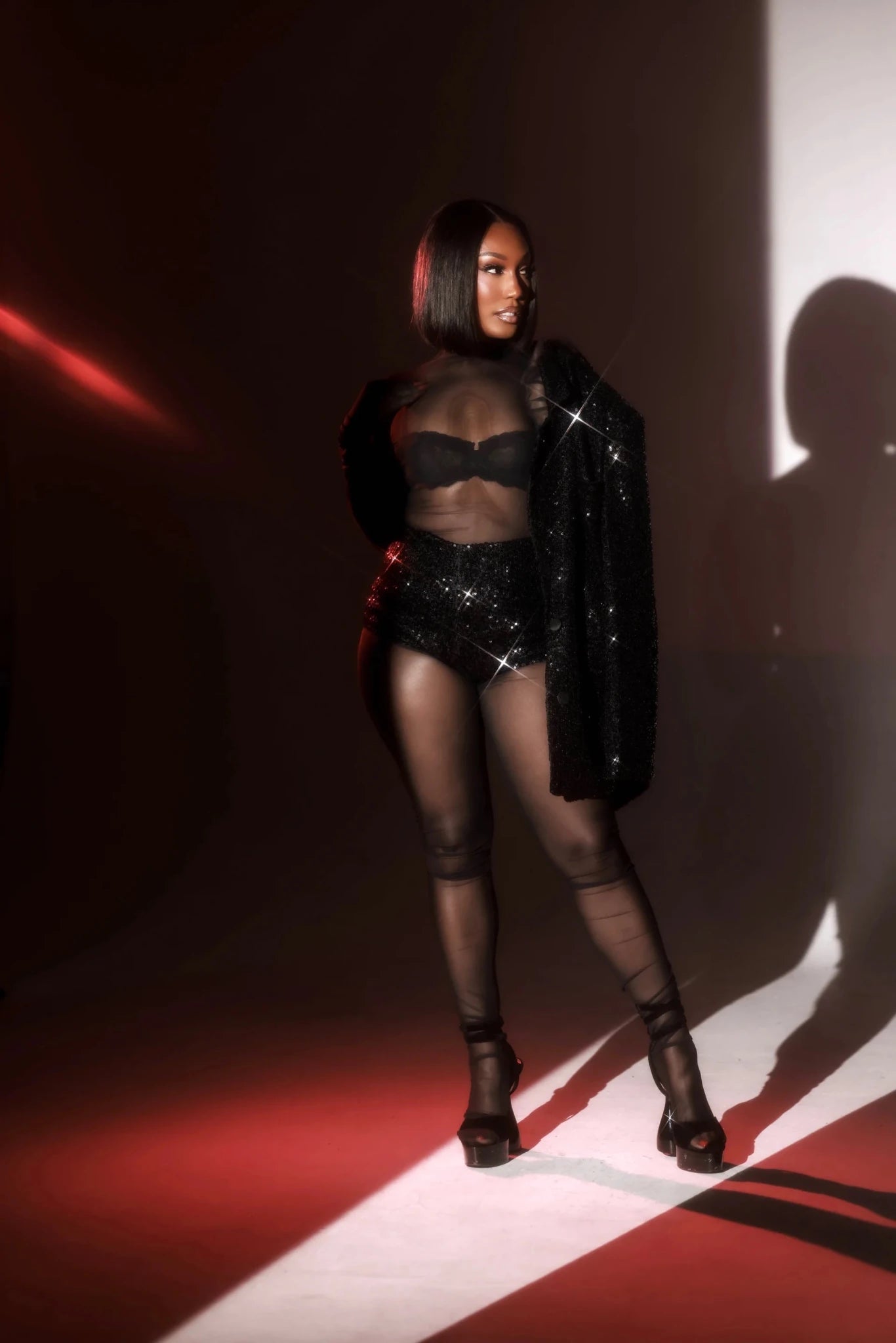 Nia Black 2-Piece Blazer Shorts Set Clothing Ellaé Lisqué