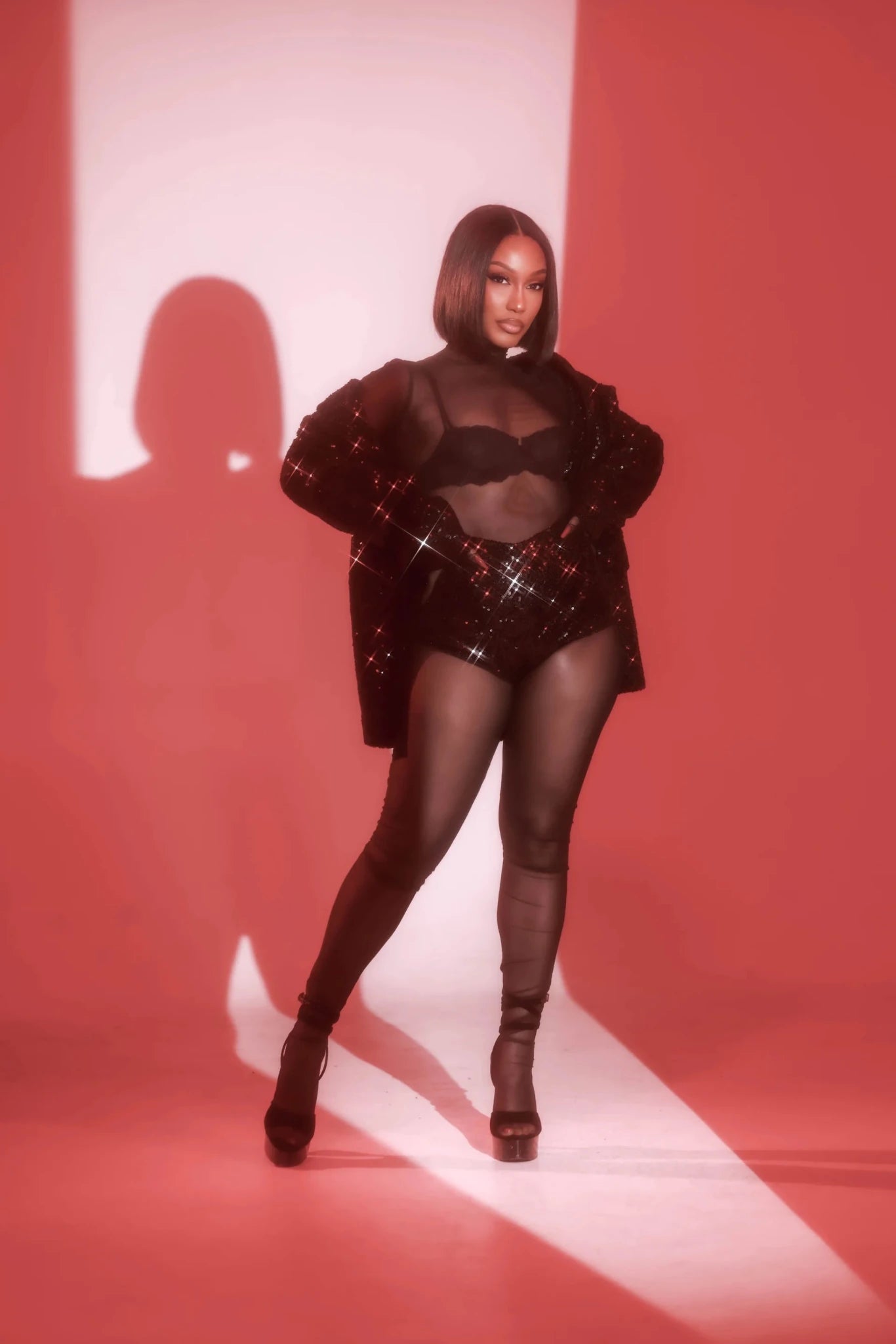 Nia Black 2-Piece Blazer Shorts Set Clothing Ellaé Lisqué