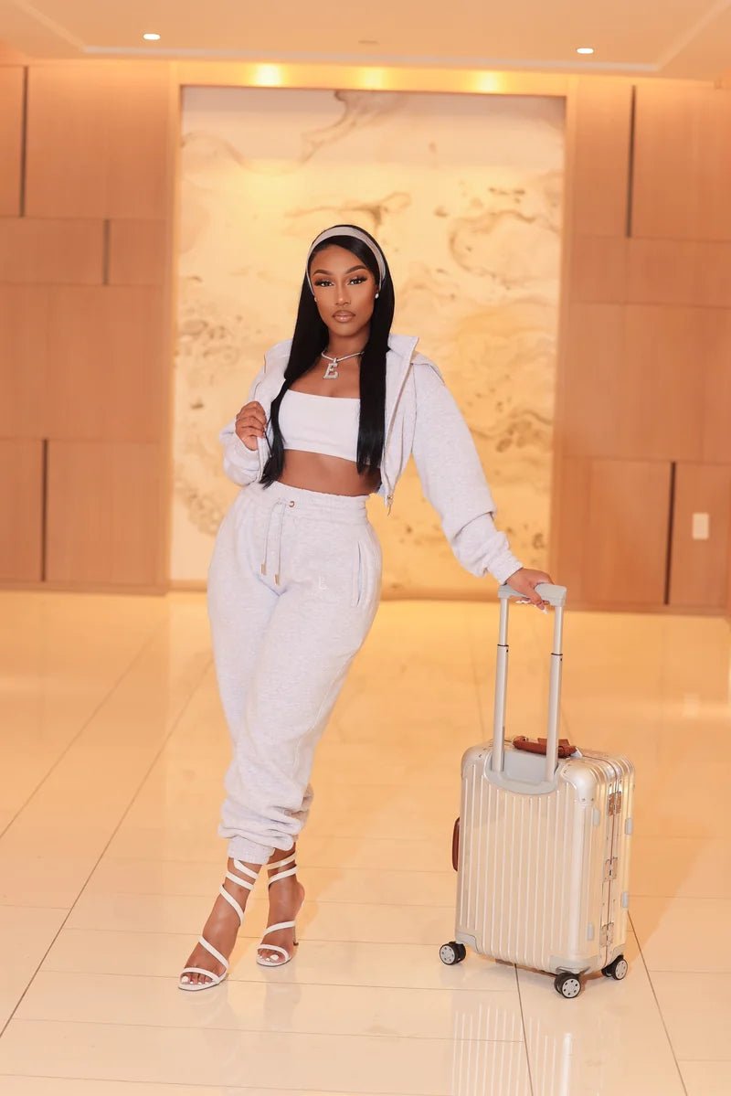 Nisha Gray Drawstring Sweatpants - Ellaé Lisqué