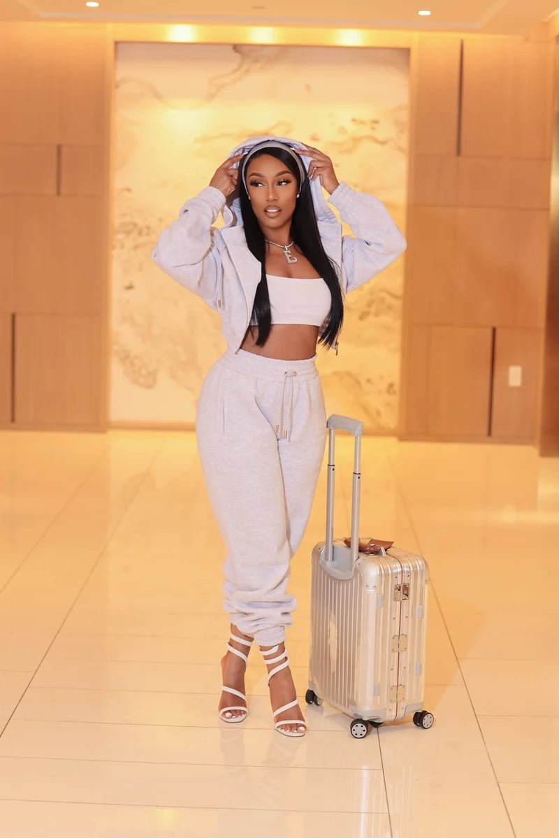 Nisha Gray Drawstring Sweatpants - Ellaé Lisqué