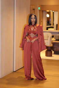 Nora Copper Satin Bralette Top Clothing Ellaé Lisqué