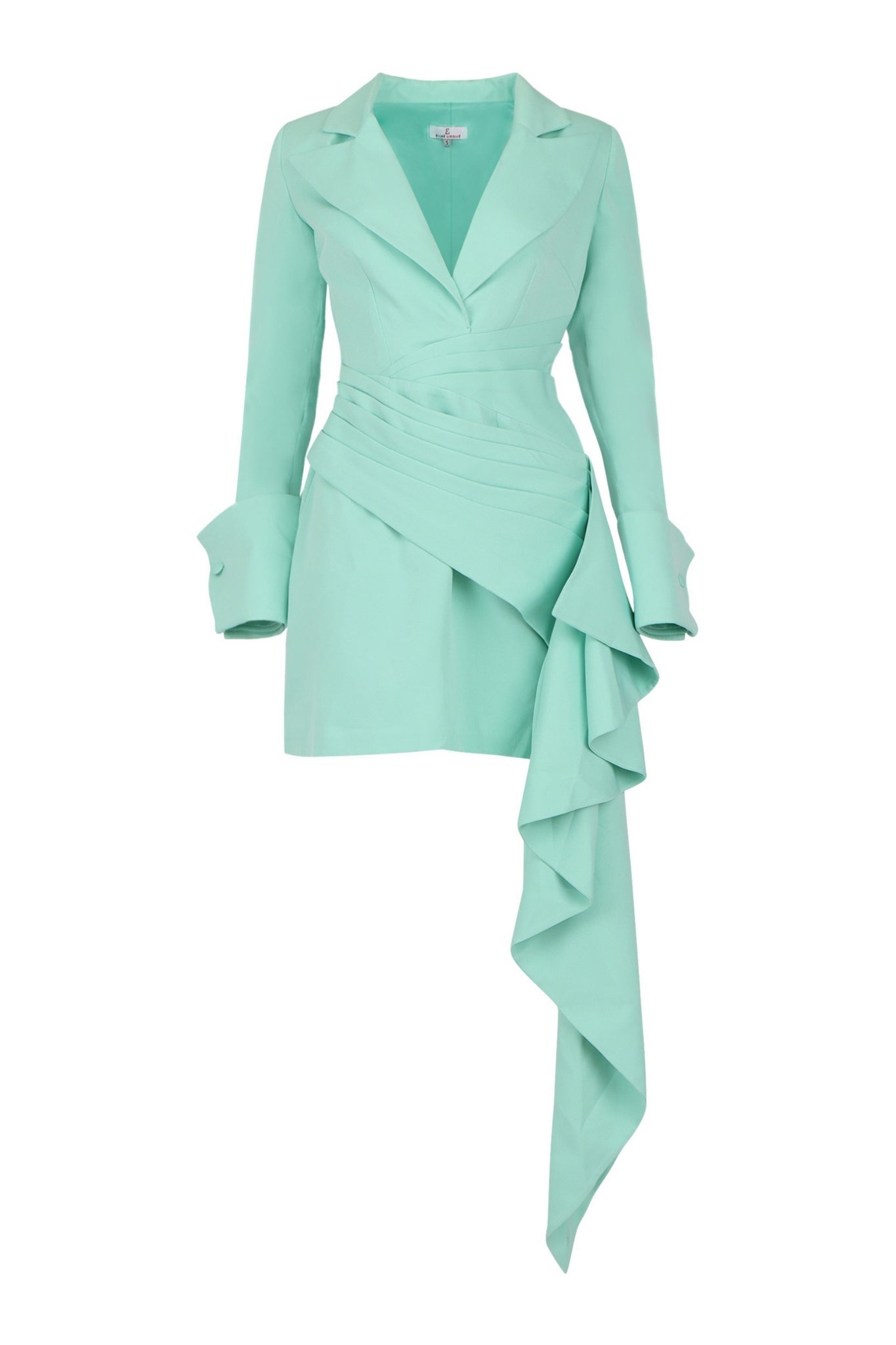 mint green blazer dress Prized Iced Green Tailored Blazer Dress With Bow Club L London