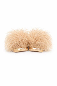 Nude Feather Wrist Cuffs - Ellaé Lisqué