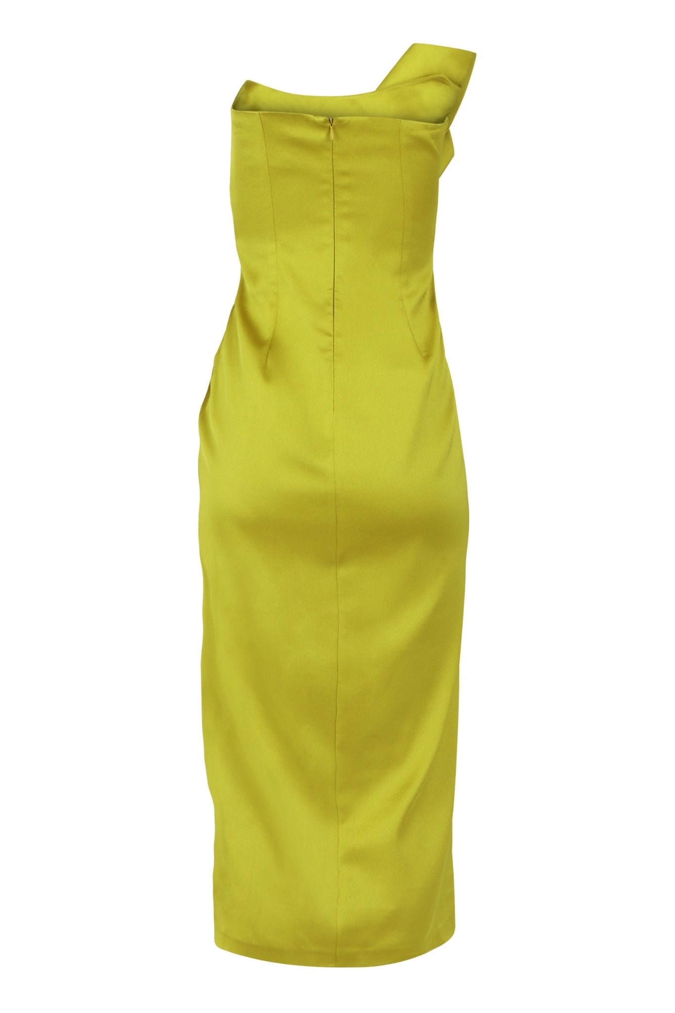 Occasion Ready Chartreuse Satin Strapless Dress Clothing Ellaé Lisqué