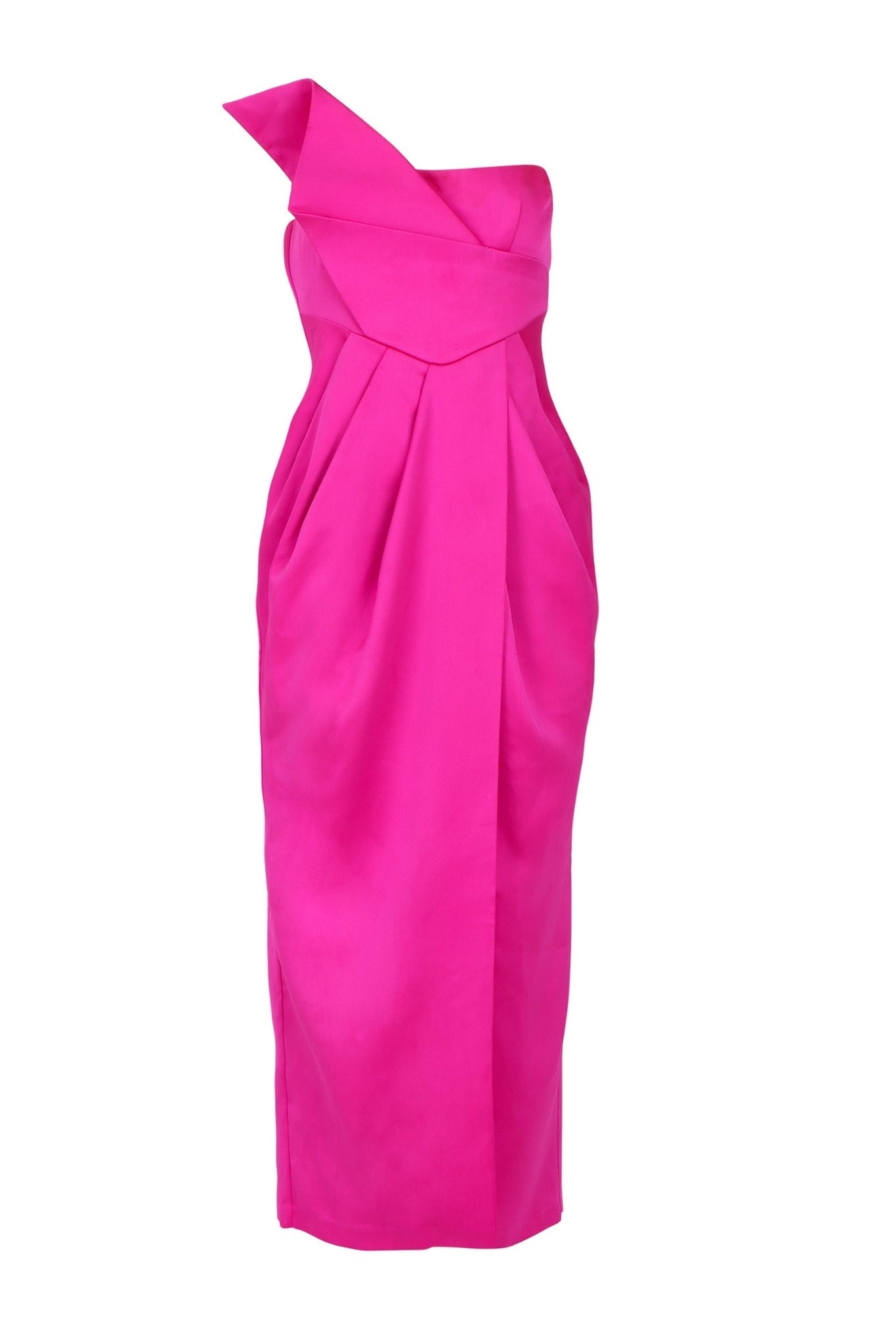 Occasion Ready Fuchsia Satin Strapless Dress Clothing Ellaé Lisqué