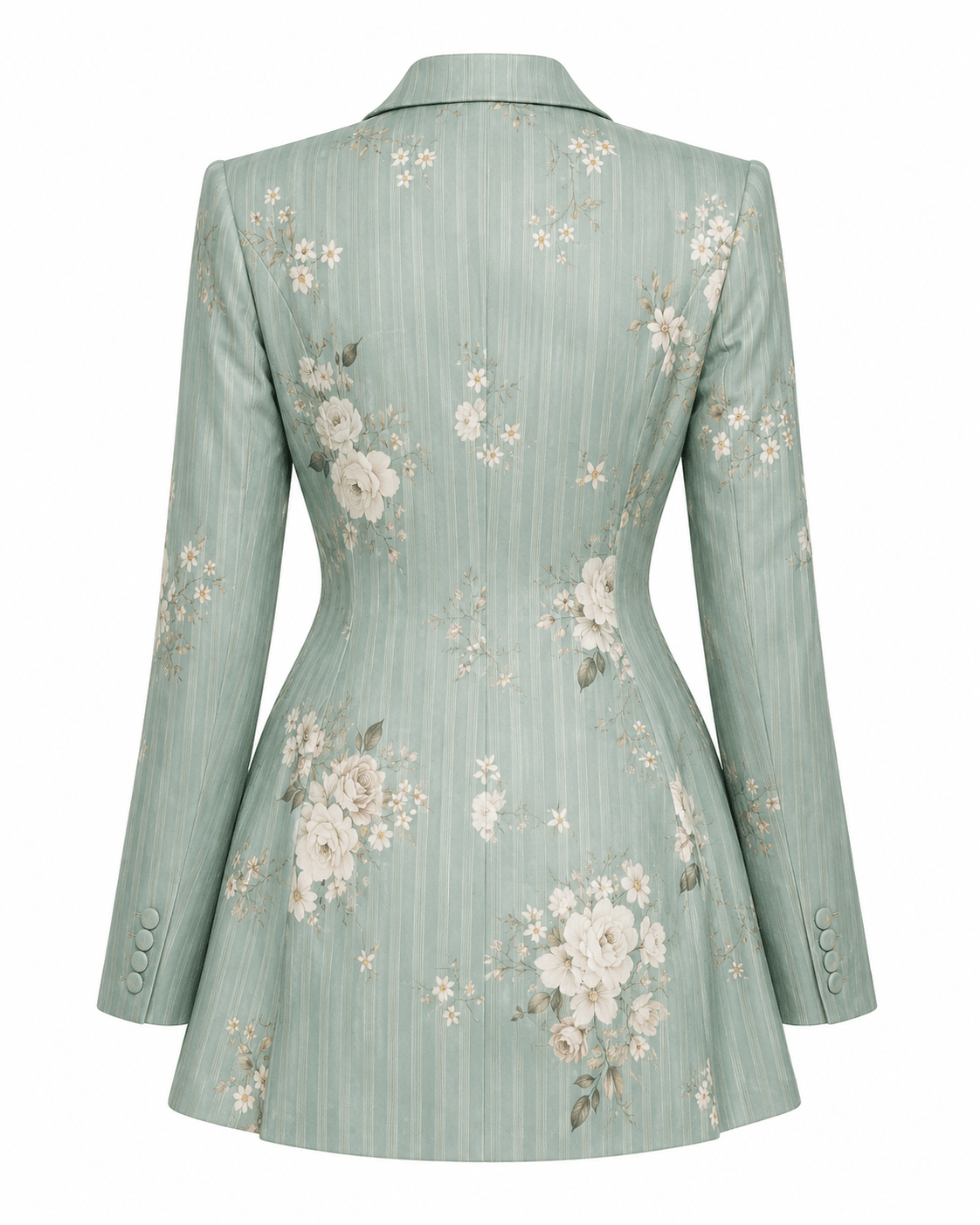 Rhea Sage Green Floral Blazer Dress Ella Lisqu Rhea Sage Green Floral Blazer Dress Ella Lisqu