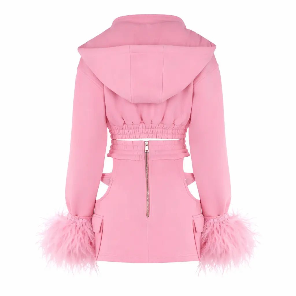 Sabrina Sculpt Zip Corset Hoodie – Pink Clothing Ellaé Lisqué
