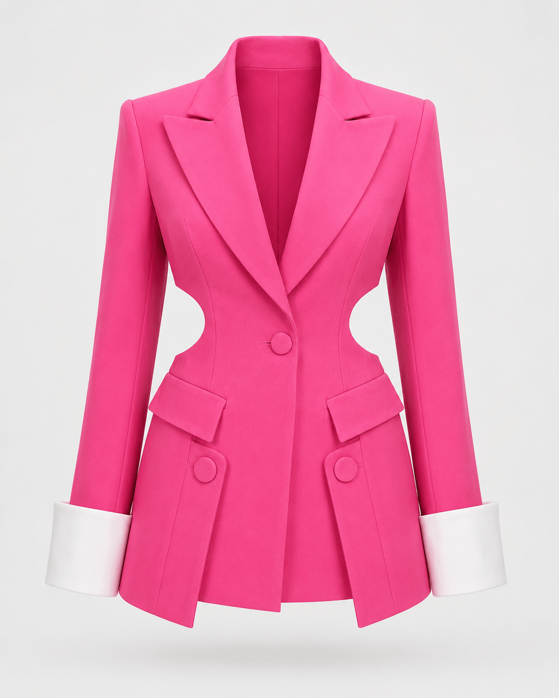 Sadie Pink White Cuff Blazer Dress Ellaé Lisqué