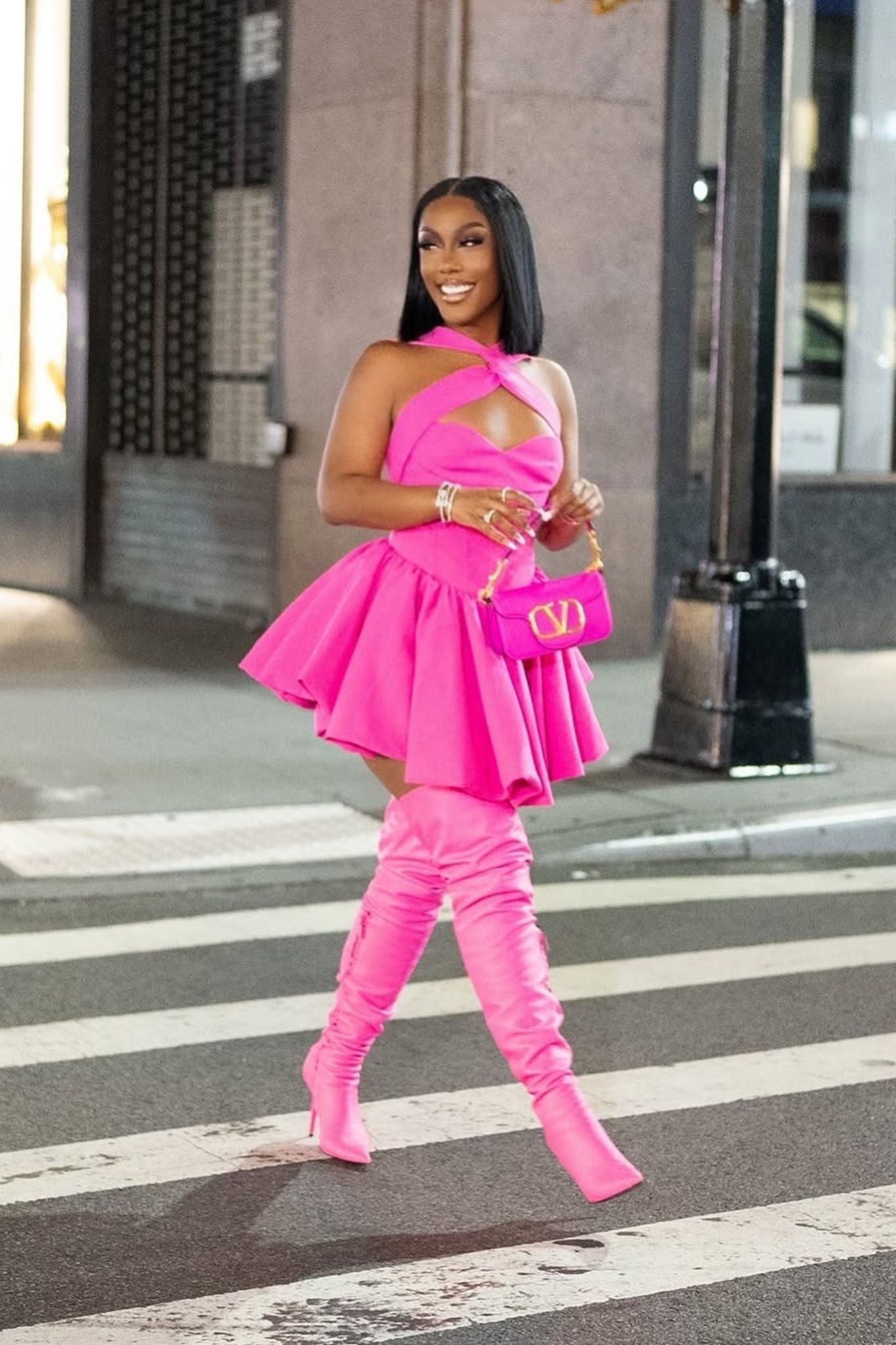 Serenade of Love Hot Pink Corset Mini Dress Clothing Ellaé Lisqué