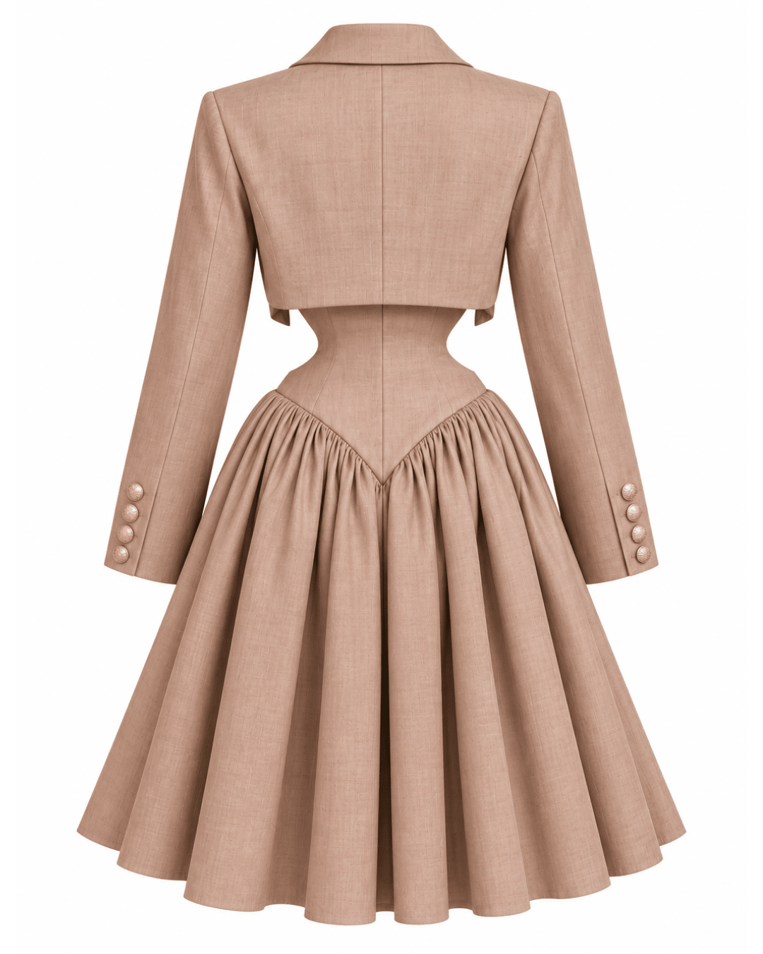 Sheena Brown Lace Puff Dress - Ellaé Lisqué