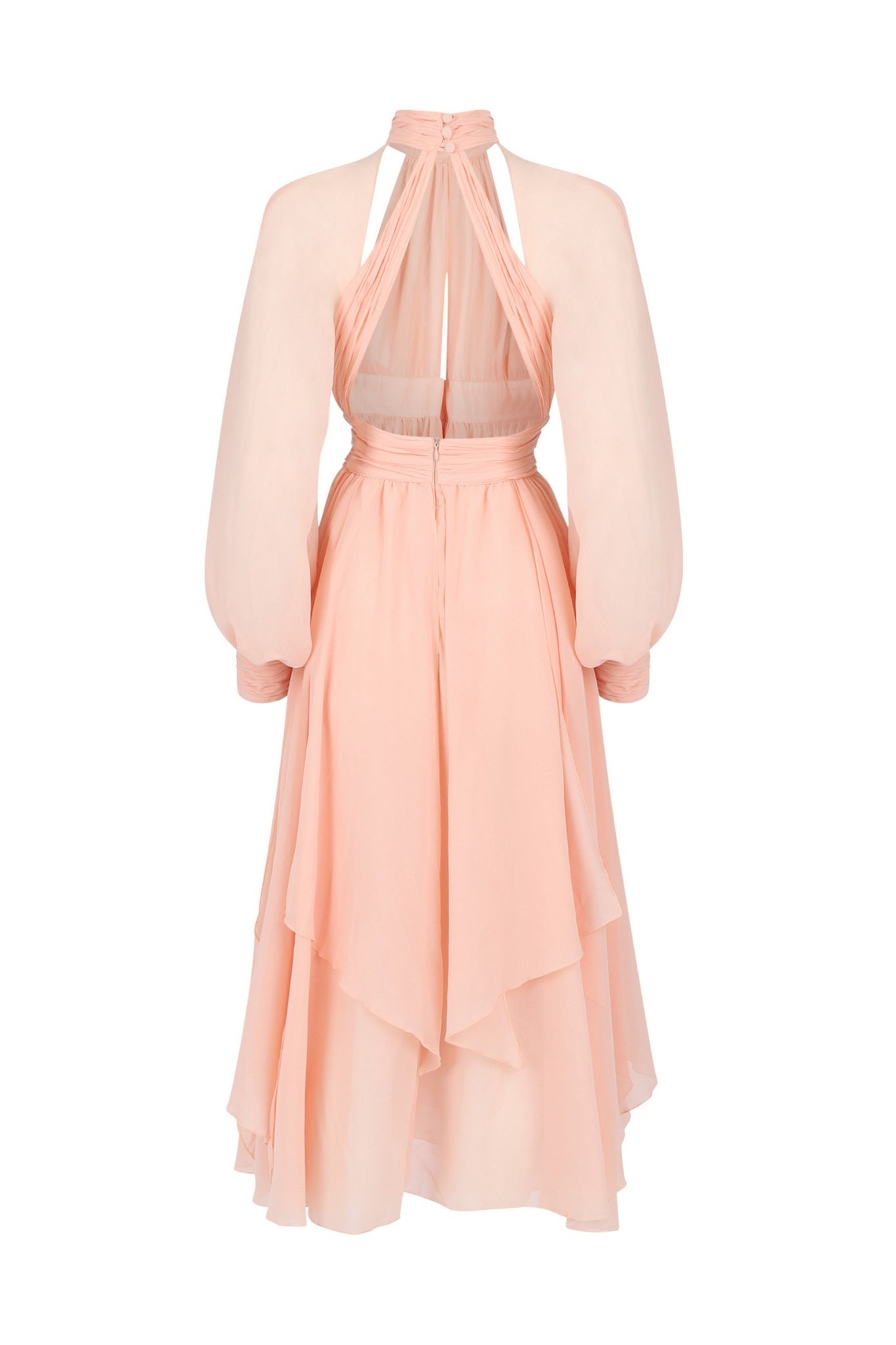 She's So Elegant Blush Pink Chiffon Maxi Dress Clothing Ellaé Lisqué