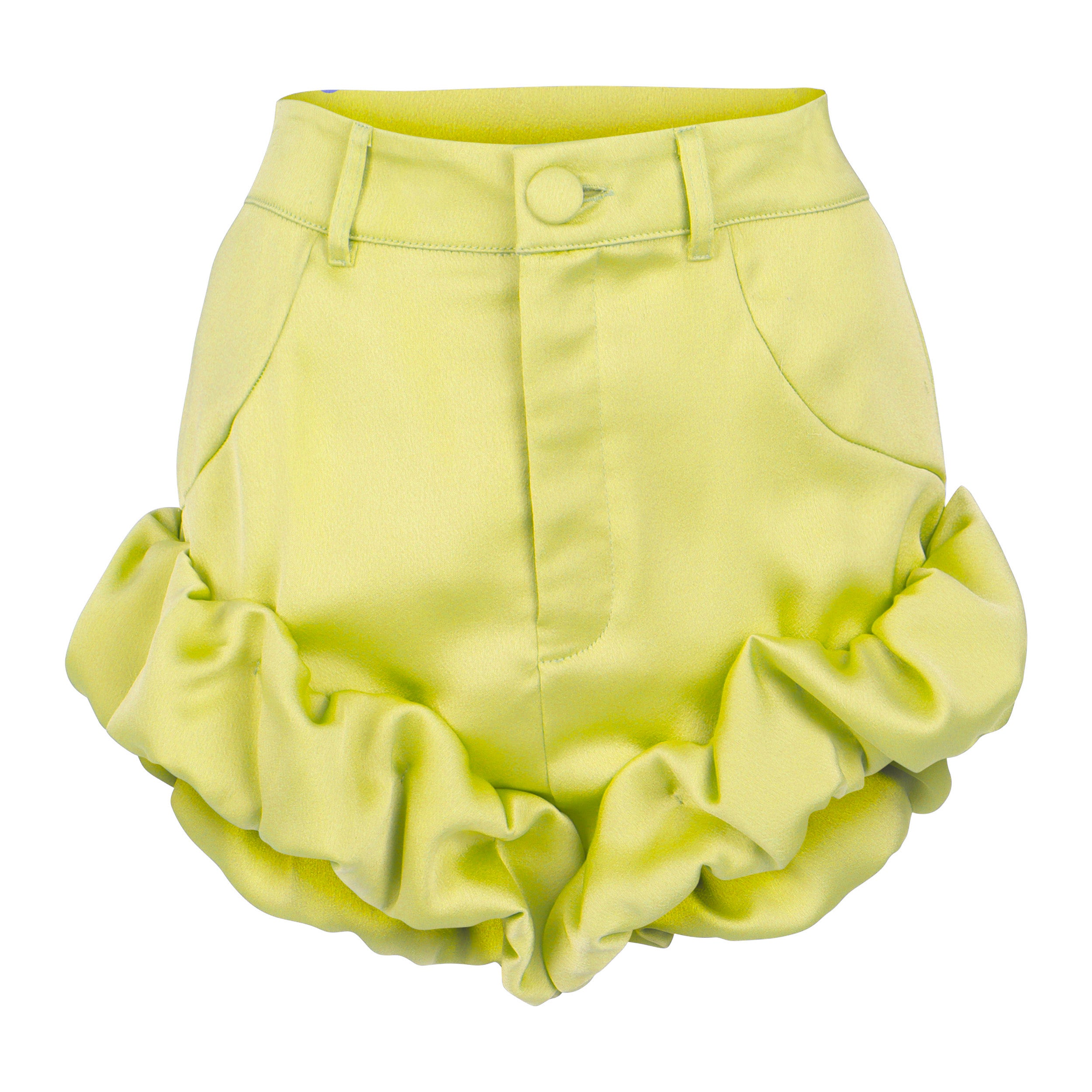 SS She's Expensive Shorts Chartreuse Ellaé Lisqué