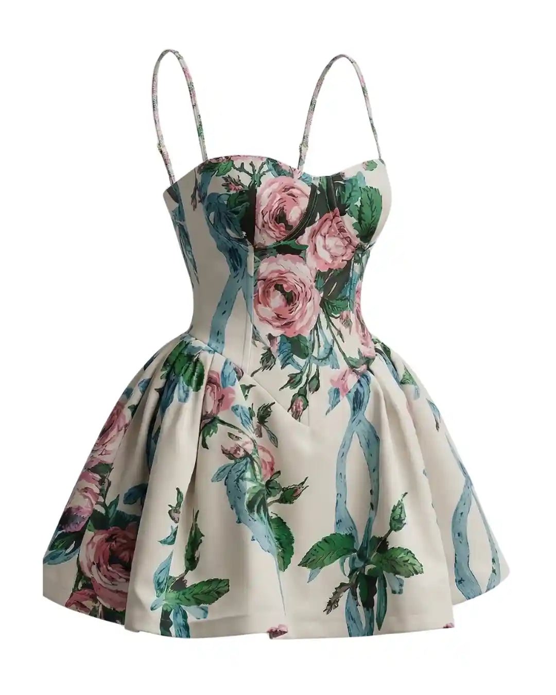 Sophie White Floral Mini Dress - Ellaé Lisqué