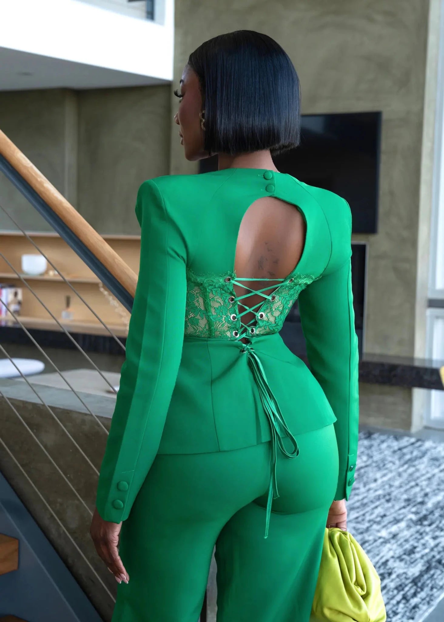 Suit Yourself Green Lace Corset Set Clothing Ellaé Lisqué