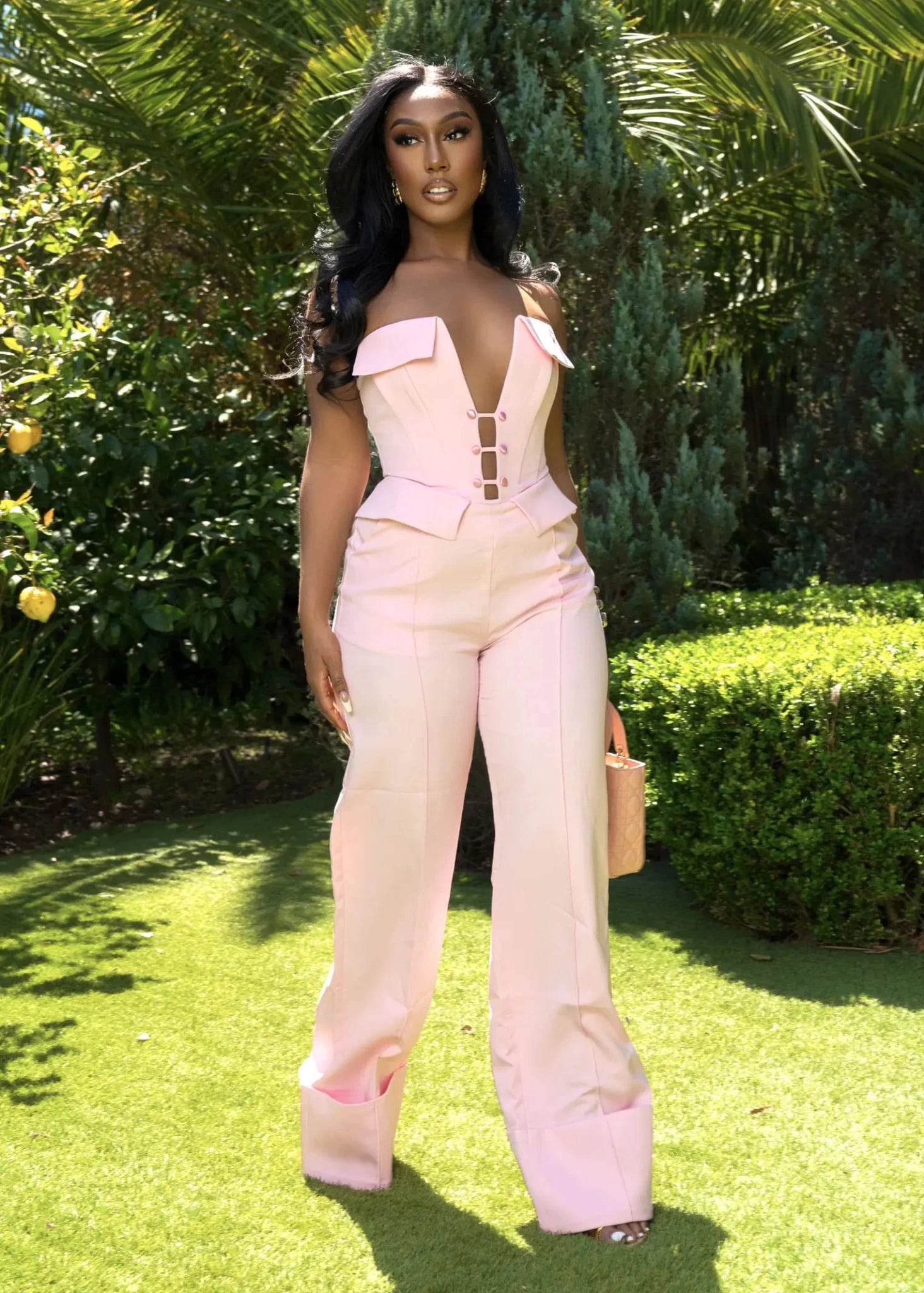 Take Me To Rodeo Baby Pink Jumpsuit Clothing Ellaé Lisqué