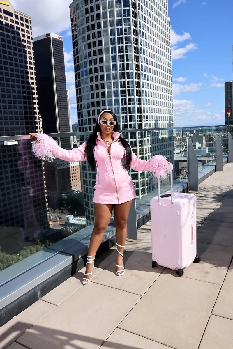 Tiana Pink Hoodie Corset Dress - Ellaé Lisqué