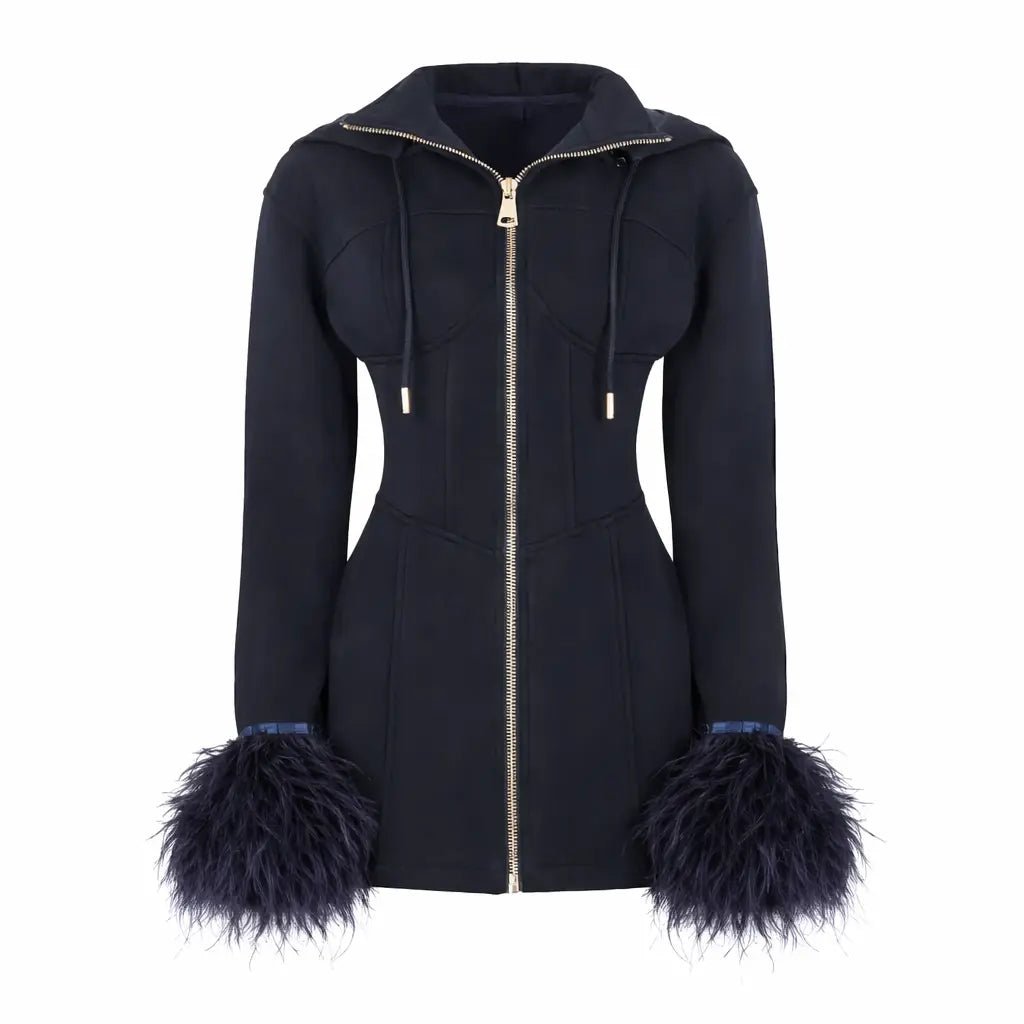 Tiana Sculpt Corset Hoodie Dress – Black Clothing Ellaé Lisqué