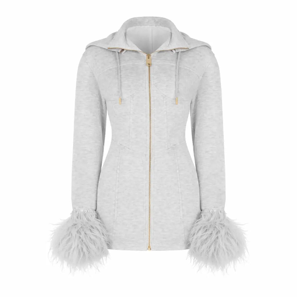 Tiana Sculpt Corset Hoodie Dress – Gray Clothing Ellaé Lisqué