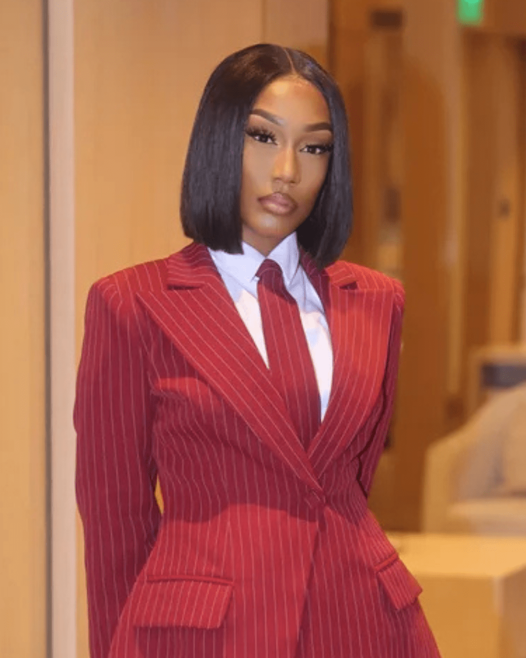 Velora Burgundy Pinstripe Tie Clothing Ellaé Lisqué