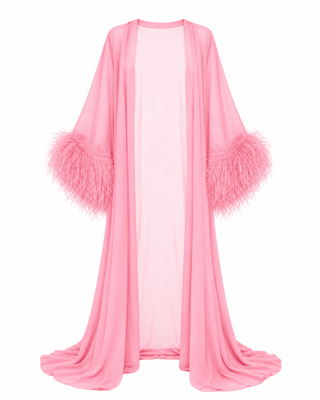 Zia Pink Sheer Feather Cover-Up Ellaé Lisqué