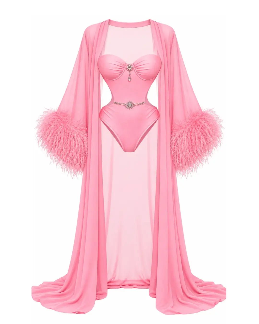 Chelsea Pink Cutout One-Piece Swimsuit Ellaé Lisqué