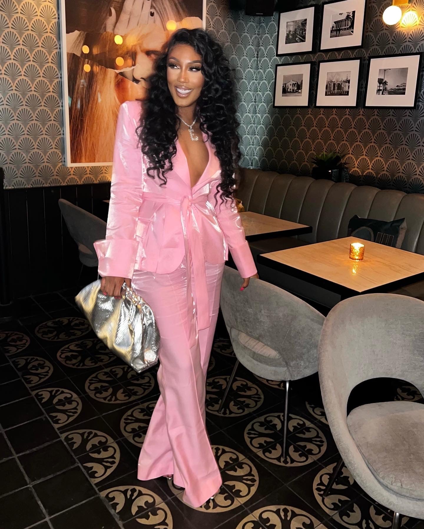 Pink Power Suit - XS Ellae Lisque - Perfect Lace Suit for Birthdays & Events