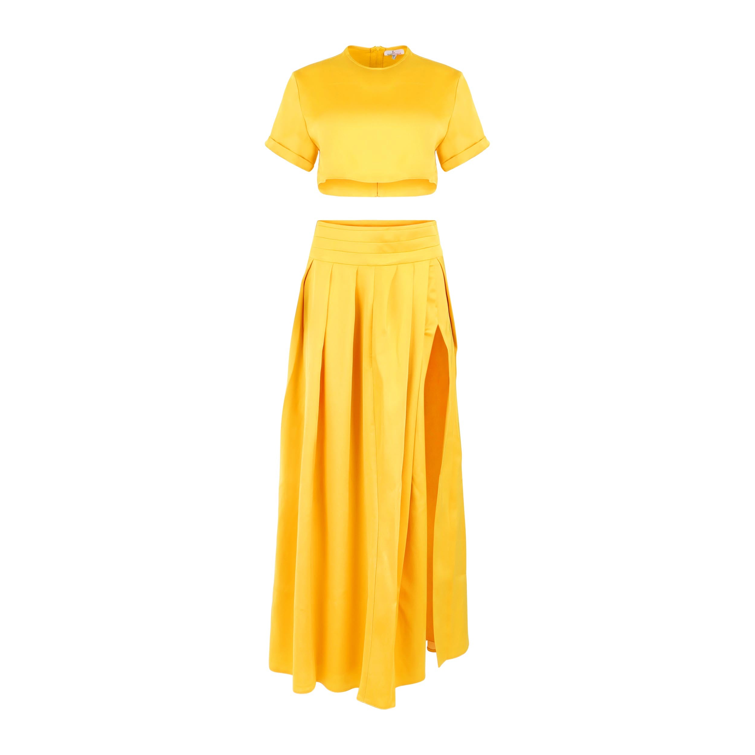 Dinner in St Tropez Yellow Skirt Set Clothing Ellaé Lisqué