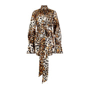 Sexy Sasha | Satin Leopard Print Dress