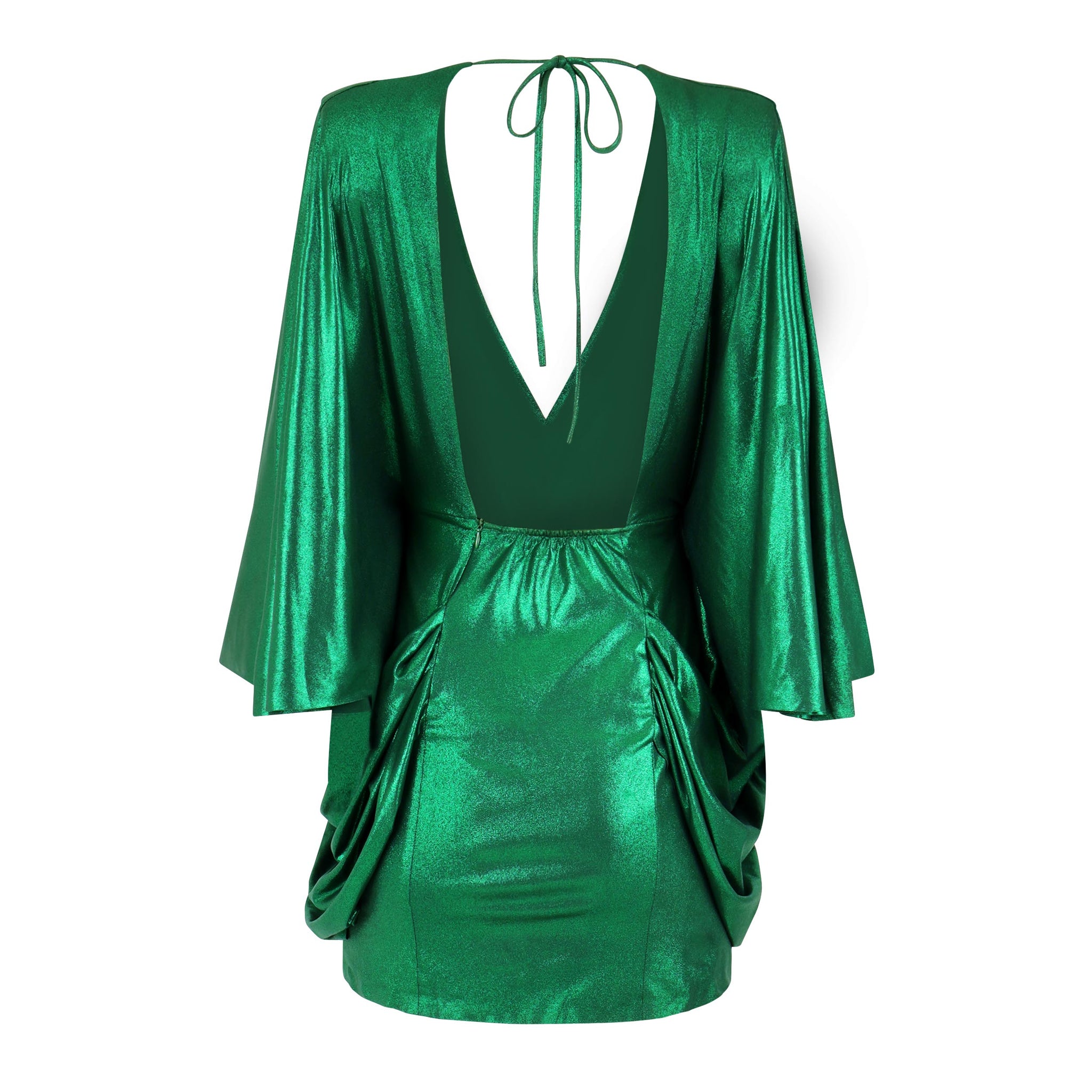Center of Attention - Liquid Green Dress