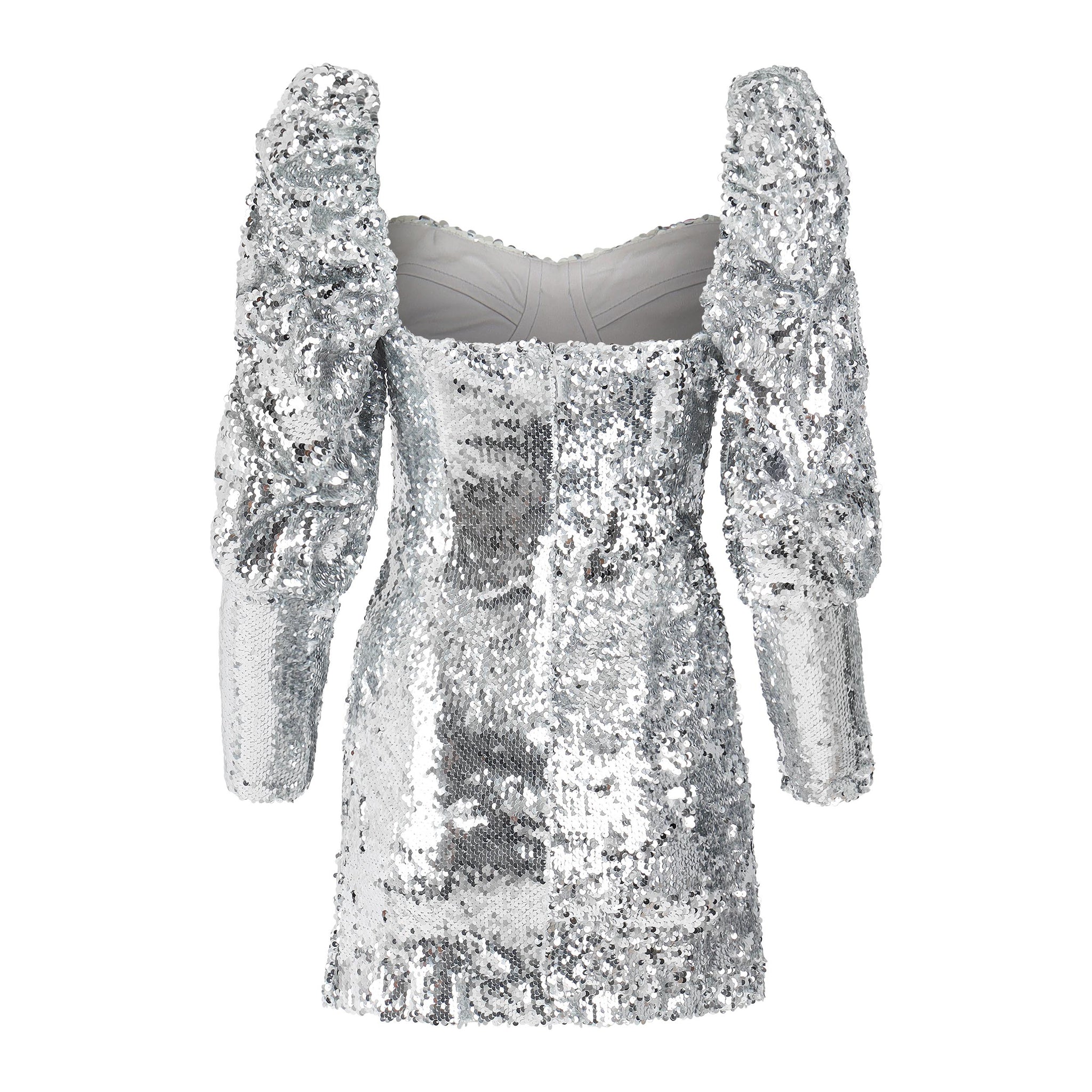 Shine Bright - Silver Sequins Dress