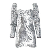 Shine Bright - Silver Sequins Dress