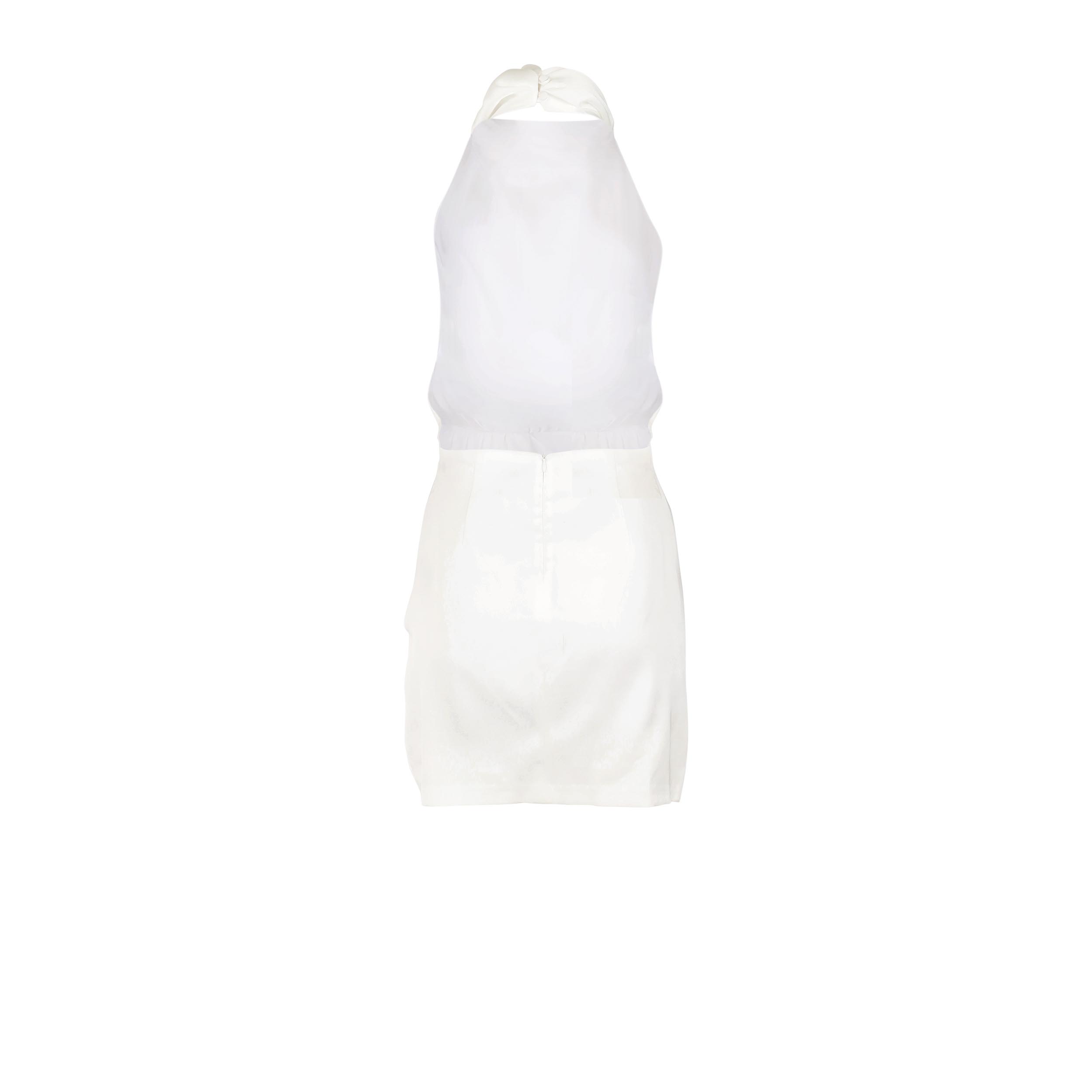 Drape Me Baby White Satin Dress Clothing Ellaé Lisqué
