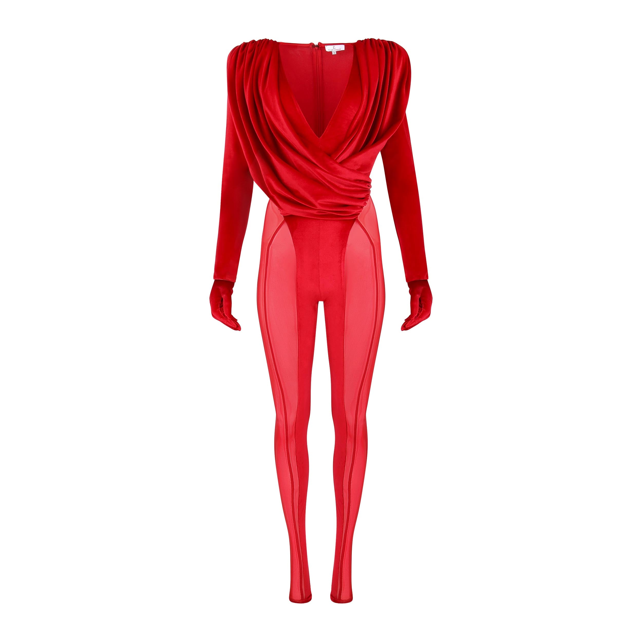 Sexy AF Red Velvet Jumpsuit Clothing EllaeLisque