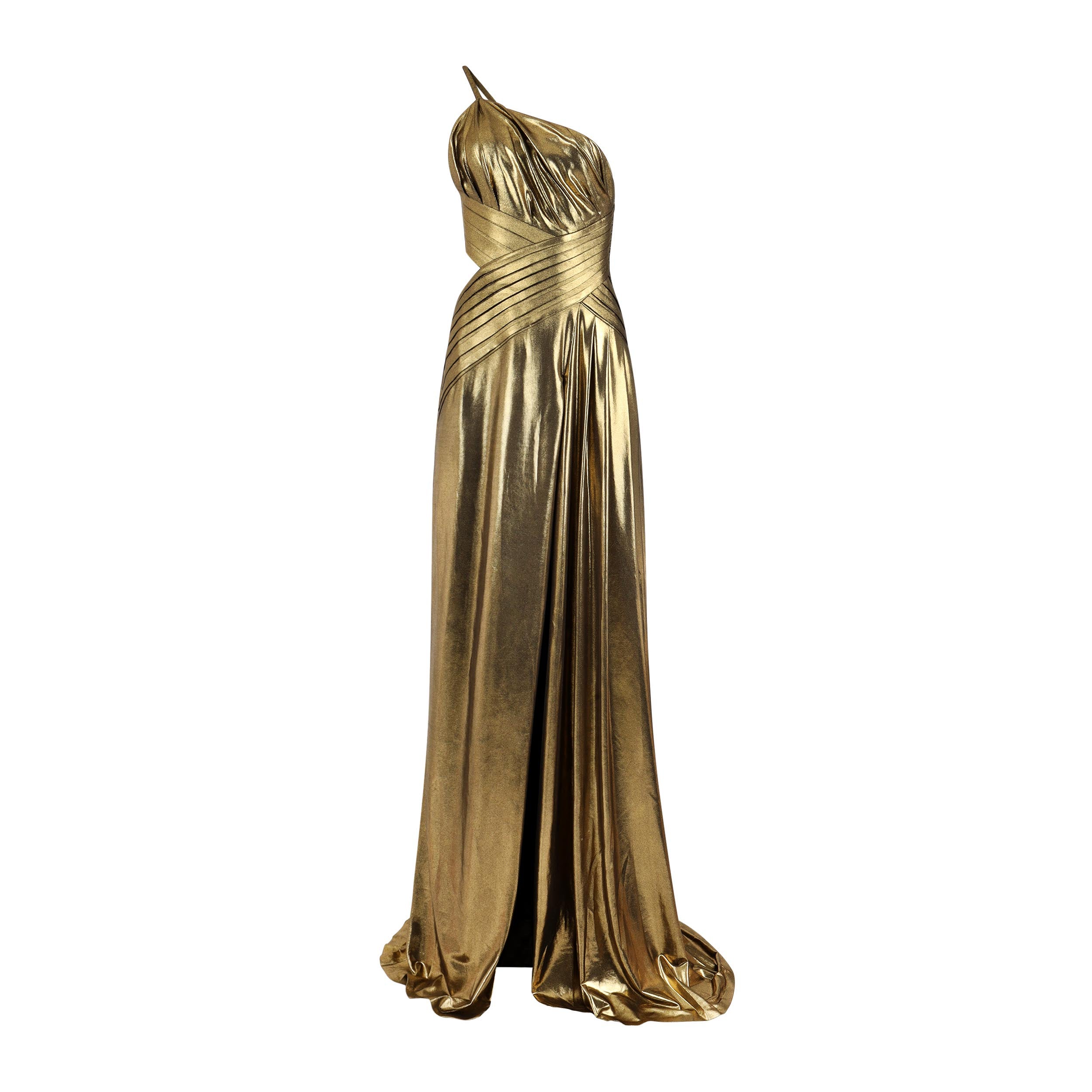 Goddess Metallic Gold Dress Clothing Ellaé Lisqué
