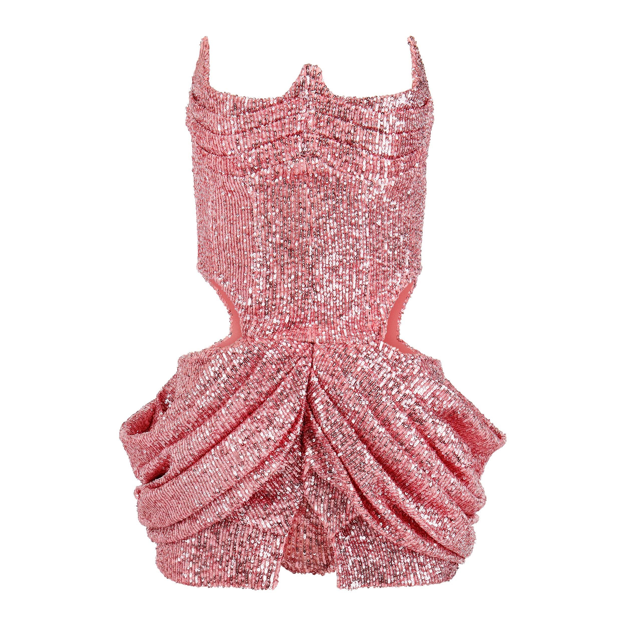 Dangerous Woman Pink Sequin Mini Dress Clothing Ellaé Lisqué