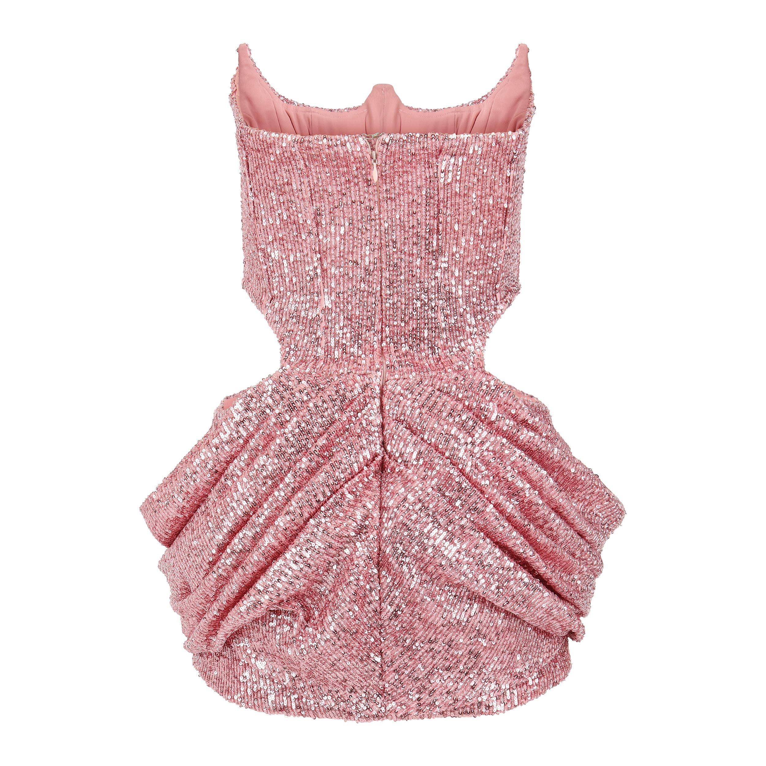 Dangerous Woman Pink Sequin Mini Dress Clothing Ellaé Lisqué