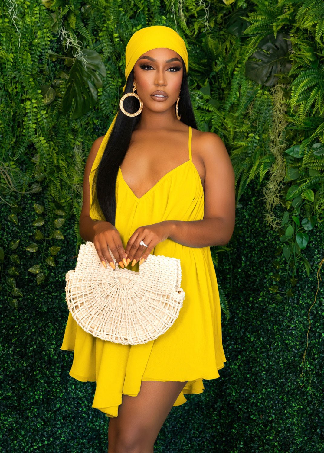 Flow and Go Yellow Chiffon Mini Dress Clothing Ellaé Lisqué XS