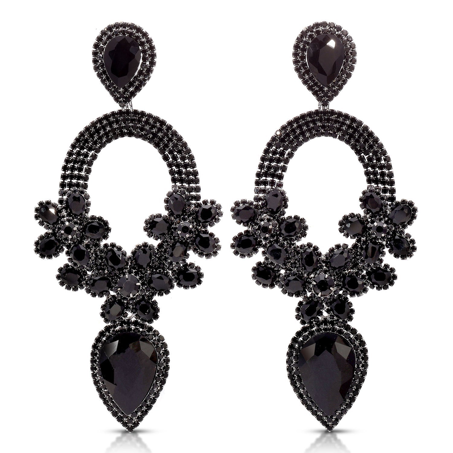 Giselle Black Luxe Earrings Apparel & Accessories Ellaé Lisqué