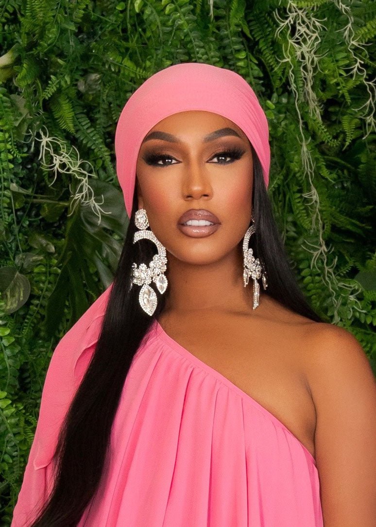 Glam Vacay Bubble Gum Pink Scarf Apparel & Accessories Ellaé Lisqué