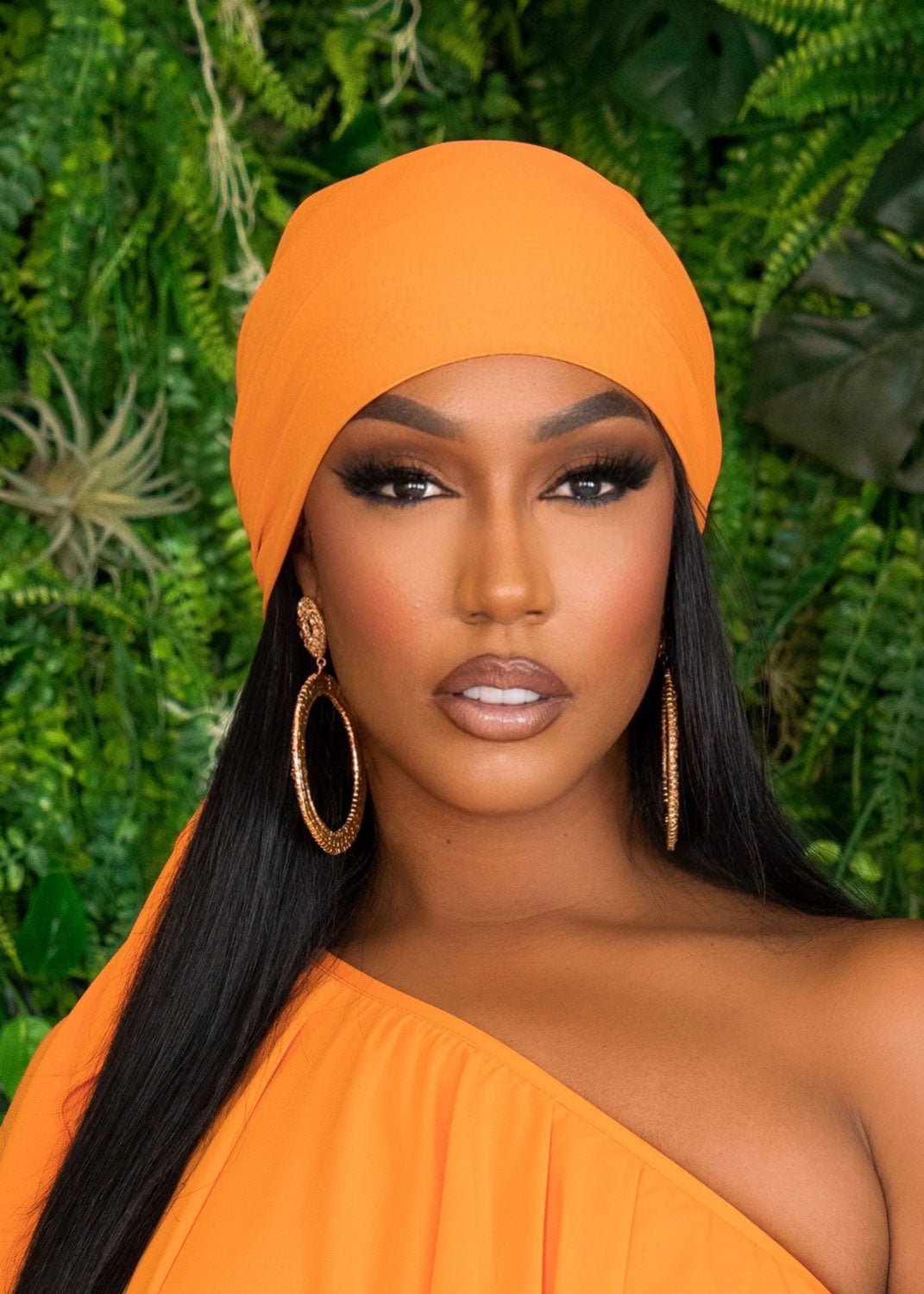 Glam Vacay Orange Scarf Apparel & Accessories Ellaé Lisqué