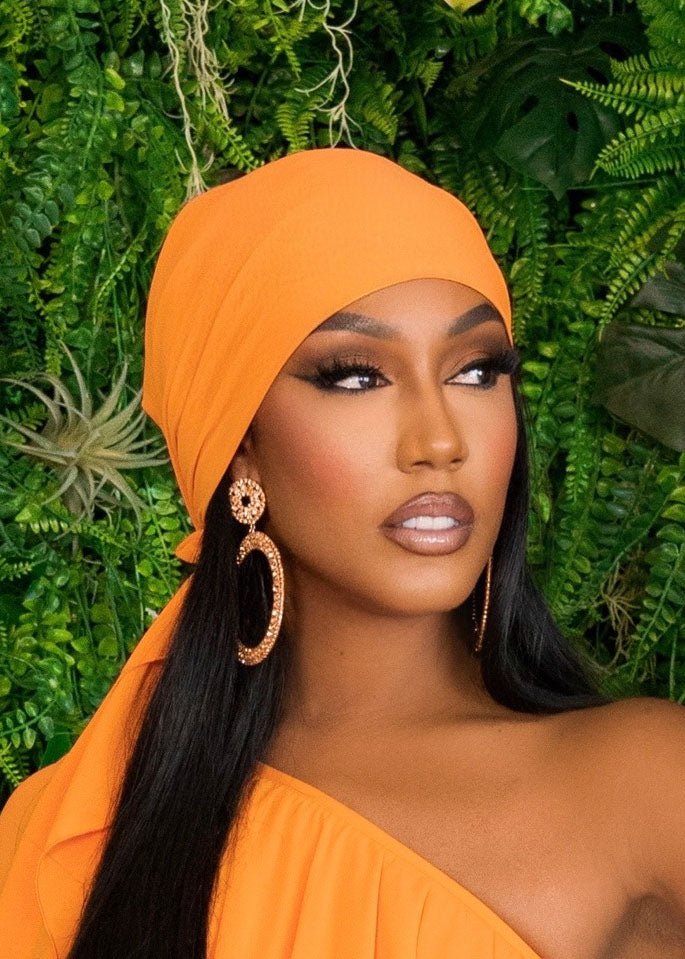 Glam Vacay Orange Scarf Apparel & Accessories Ellaé Lisqué